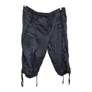 dā-s h Charcoal Utility Cropped Pants Drawstring Hem Women’s XL